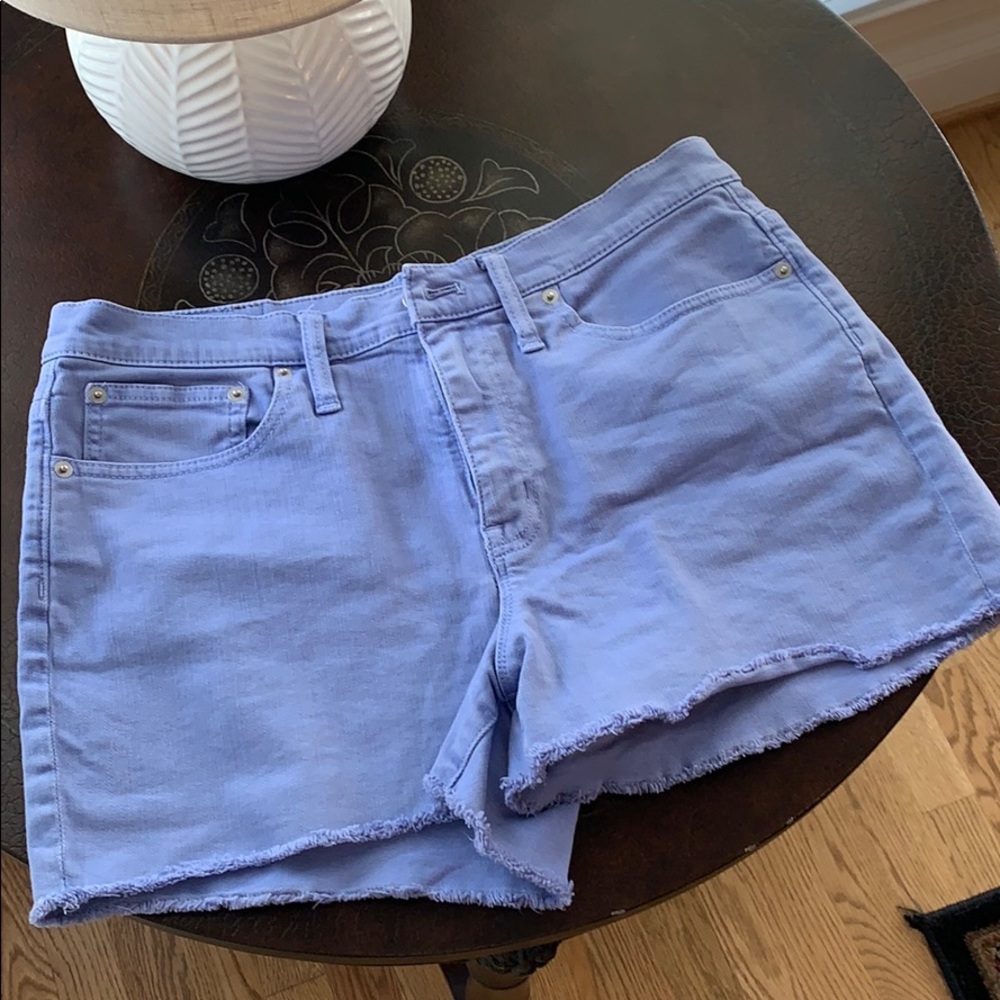 J. Crew mercantile blue cut off shorts. Size 30.